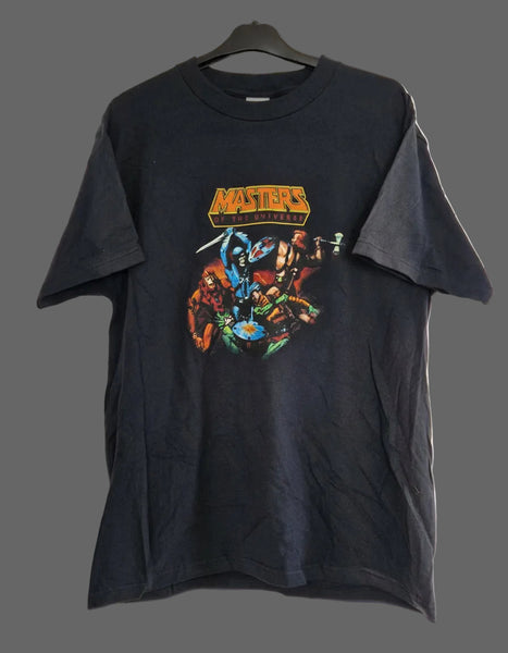 80s He-Man - Mattel Masters Of The Universe RARE T-Shirt Large Black (Vtg)