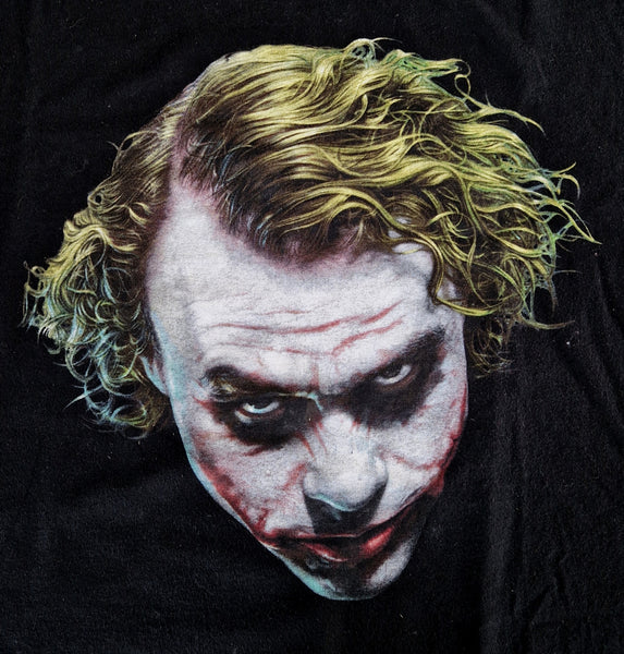 2008 The Dark Knight - The Joker T-Shirt XL Black (Vtg)