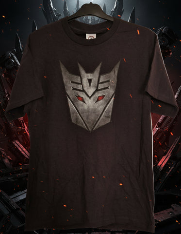 2007 Transformers Movie - Decepticons Logo Promotional T-Shirt M Black (Vtg)