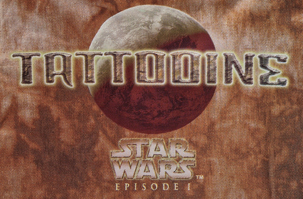 1999 Star Wars Episode One Phantom Menace Tatooine Anakin Skywalker All Over Print T-shirt XL Light Brown (Vtg)