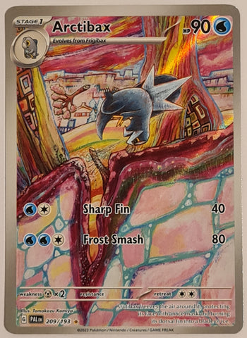 Pokemon Scarlet and Violet Paldea Evolved Arctibax #209/193 Illustration Rare Holo Trading Card