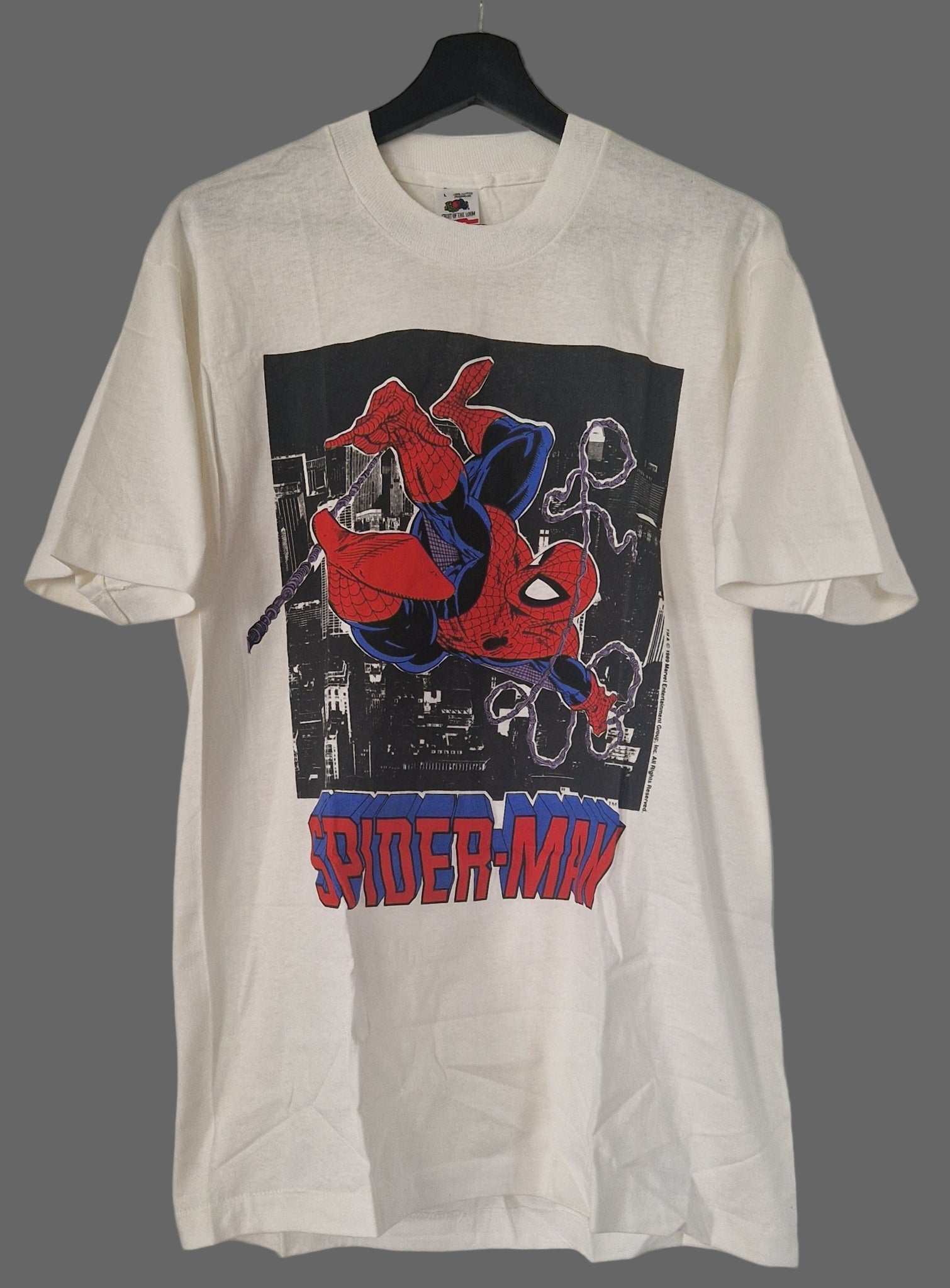 1989 Spider-Man Todd McFarlane - T-Shirt Large White (Vtg)