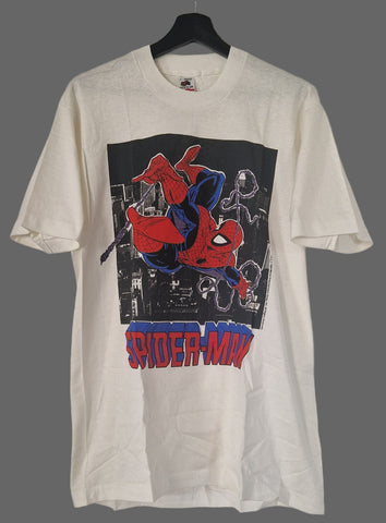 Camiseta "The Spirit" de 1994 - "Will Eisner Kitchen Sink" (talla L, blanca, vintage)
