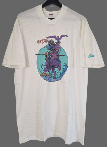 1989 Moebius Sinjuku - Warrior of the Plains Graphitti Designs T-shirt XL White (Vtg)