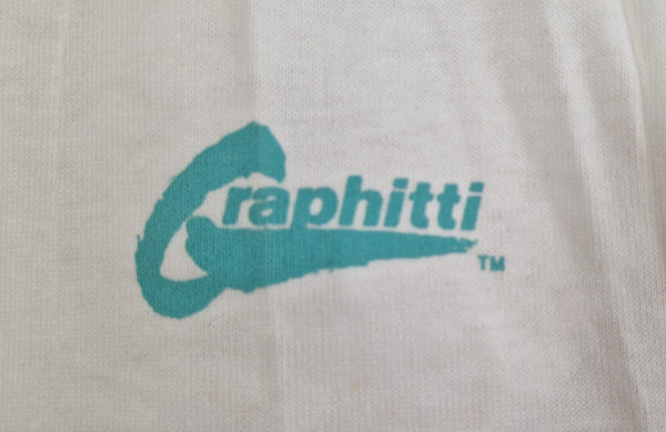 1989 Moebius Sinjuku - Warrior of the Plains Graphitti Designs T-shirt XL White (Vtg)