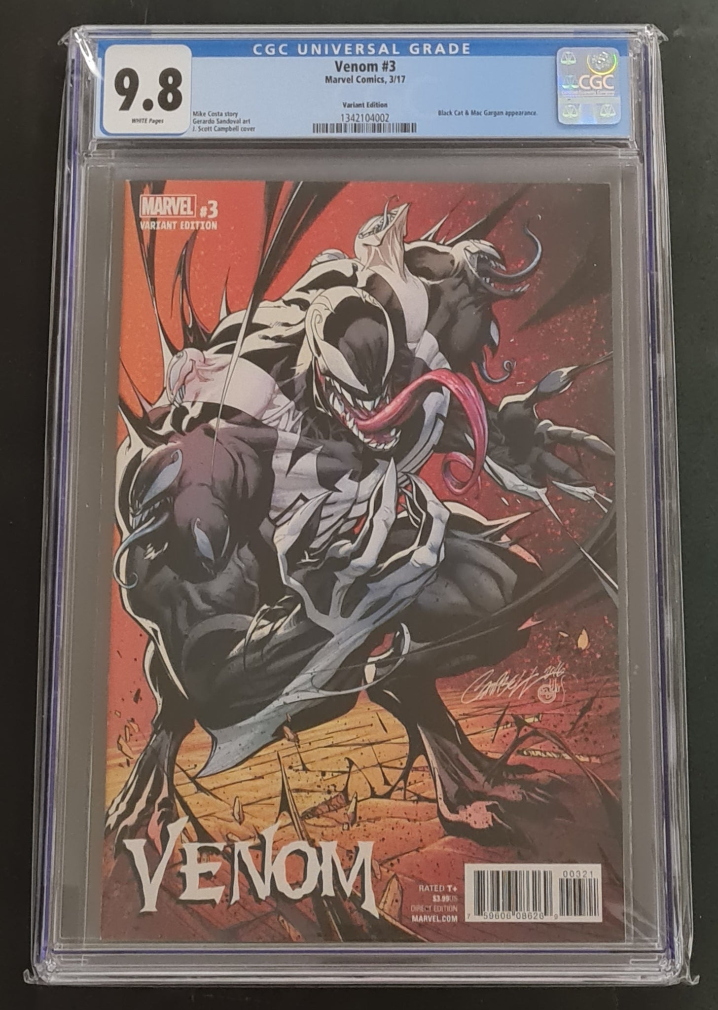 Venom #3 - CGC (9.8) JS Campbell 1/100 (Cvr B) Variant