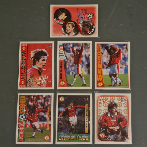 1997 Futera Fans Selection Manchester United David Beckham (7) Rookie Card Lot