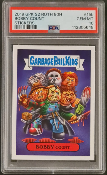 2019 Topps Garbage Pail Kids Revenge of Oh, the Horror-ible 80's Horror Bobby Count #15b PSA Gem Mint 10 Trading Card