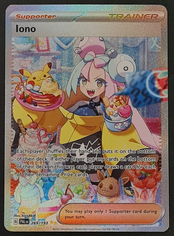 Pokemon Scarlet and Violet Paldea Evolved Iono #269/193 Special Illustration Rare Holo Trading Card