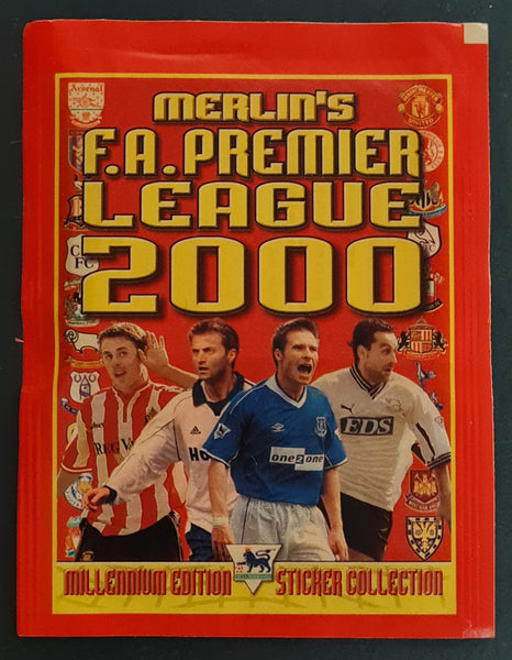 2000 Merlin's F.A. Premier League Millennium Edition Sealed Sticker Pack