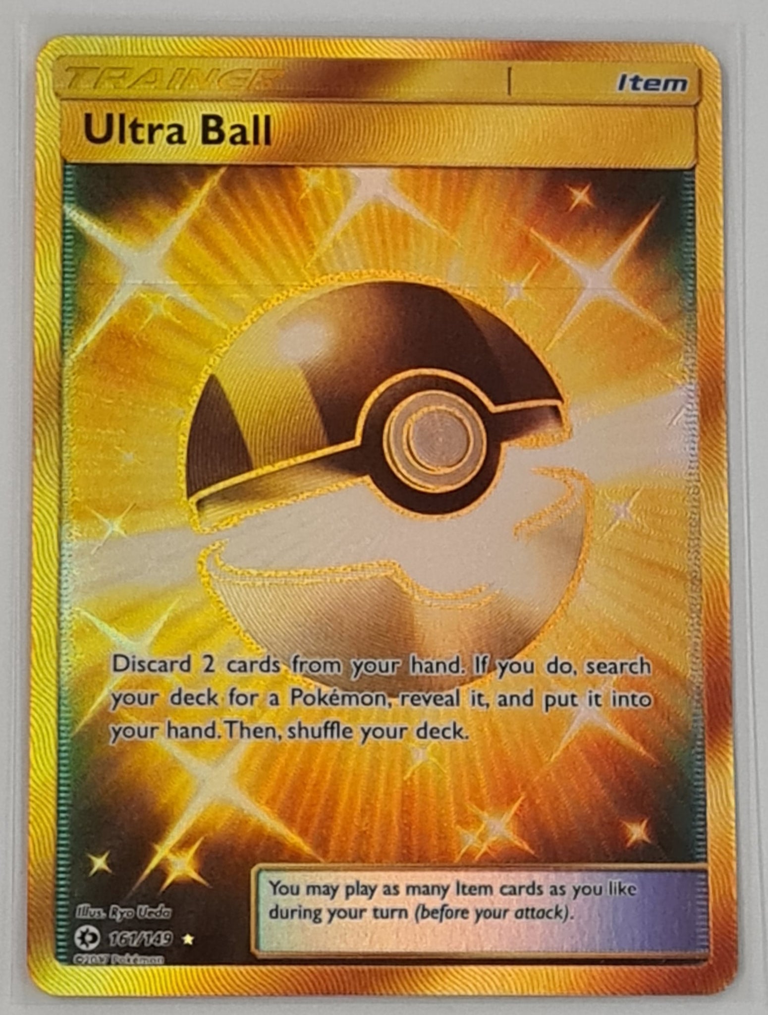 ultra ball secret rare pokemon card Sun and Moon #161/149 Holo Trading Color:Mandalorian but you do give The Best Ally Cards MDS2025