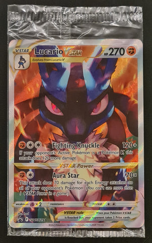 Pokemon Sword and Shield Crown Zenith Lucario Vstar #SWSH291 Sealed Black Star Promo Holo Trading Card