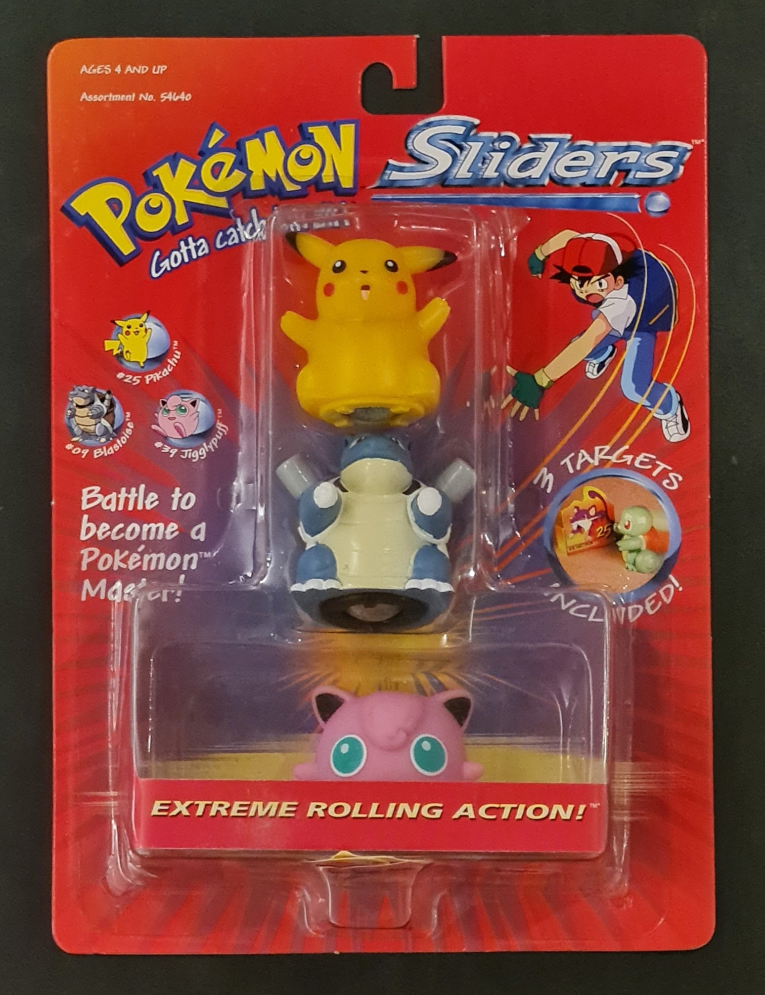 Pokemon Sliders Vinyl Figure 3-Pack (w/ Pikachu, Blastoise & Jigglypuff)