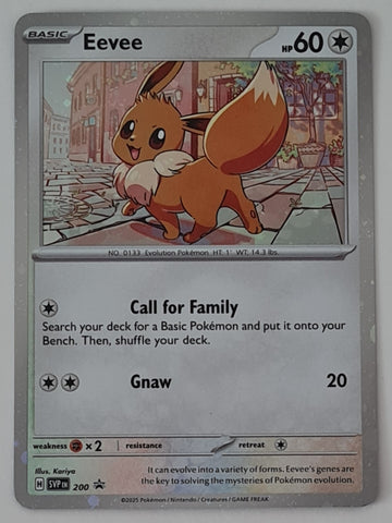 Pokemon Scarlet and Violet Destined Rivals Eevee #SVP200 Blister Pack Black Star Promo Reverse Holo Trading Card