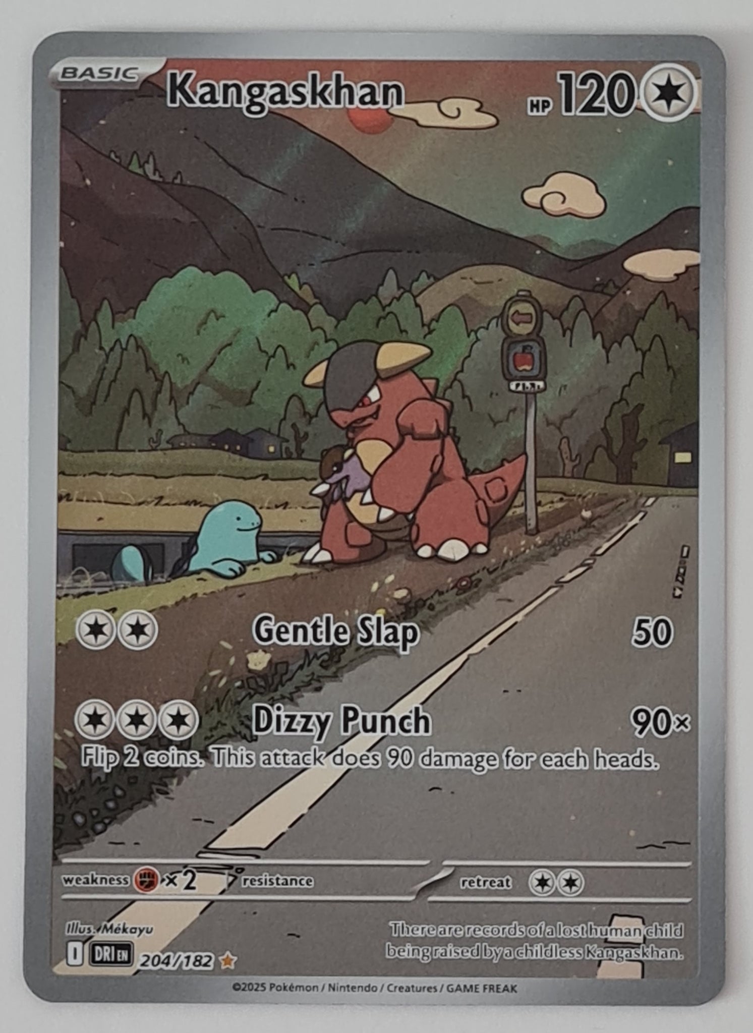 Pokemon Scarlet and Violet Destined Rivals Kangaskhan #204/182 Illustration Rare Holo Trading Card