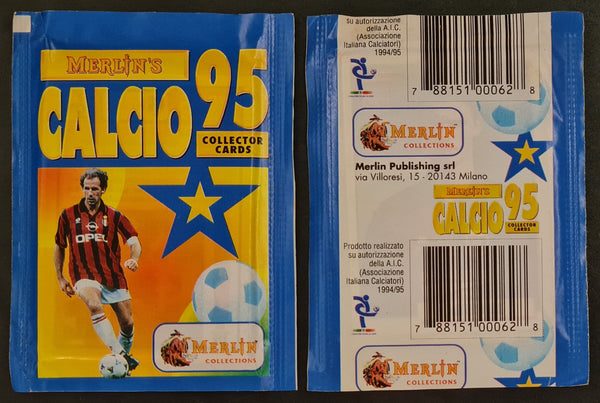 1995 Merlin Calcio 95 Collector Cards (1) Sealed Trading Card Pack