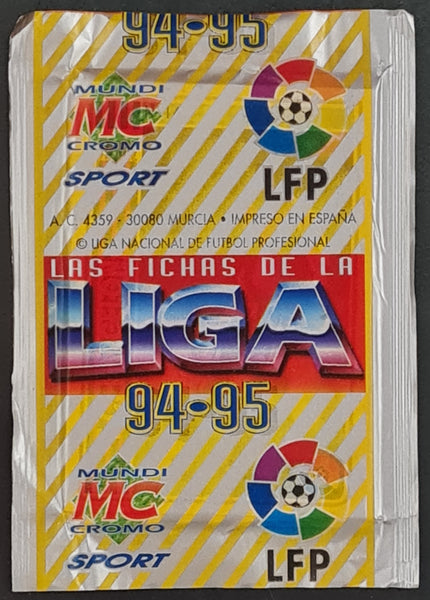 1994 Mundicromo 94/95 Las Fichas de La Liga (1) Sealed Trading Card Pack