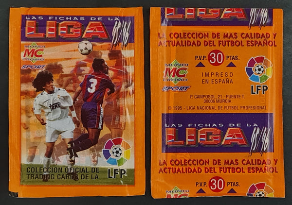 1995 Mundicromo 95/96 Las Fichas de La Liga (1) Sealed Trading Card Pack