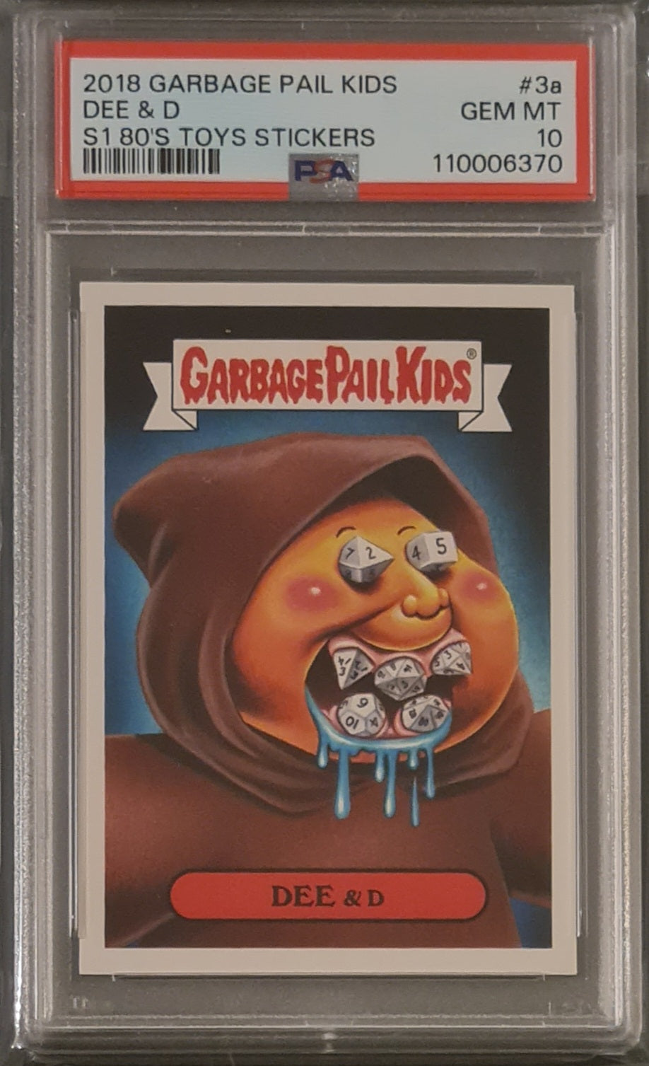 2018 Topps Garbage Pail Kids We Hate the 80's Toys Dee and D #3a PSA Gem Mint 10 Trading Card (Pop 2)