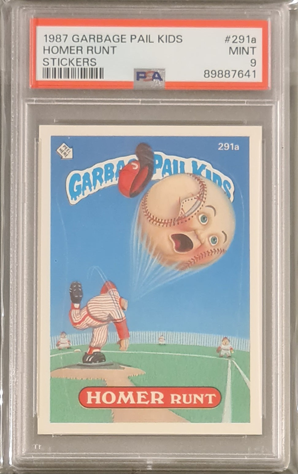 Garbage Pail Kids Original Series 7 #291a - Homer Runt PSA Mint 9 Sticker