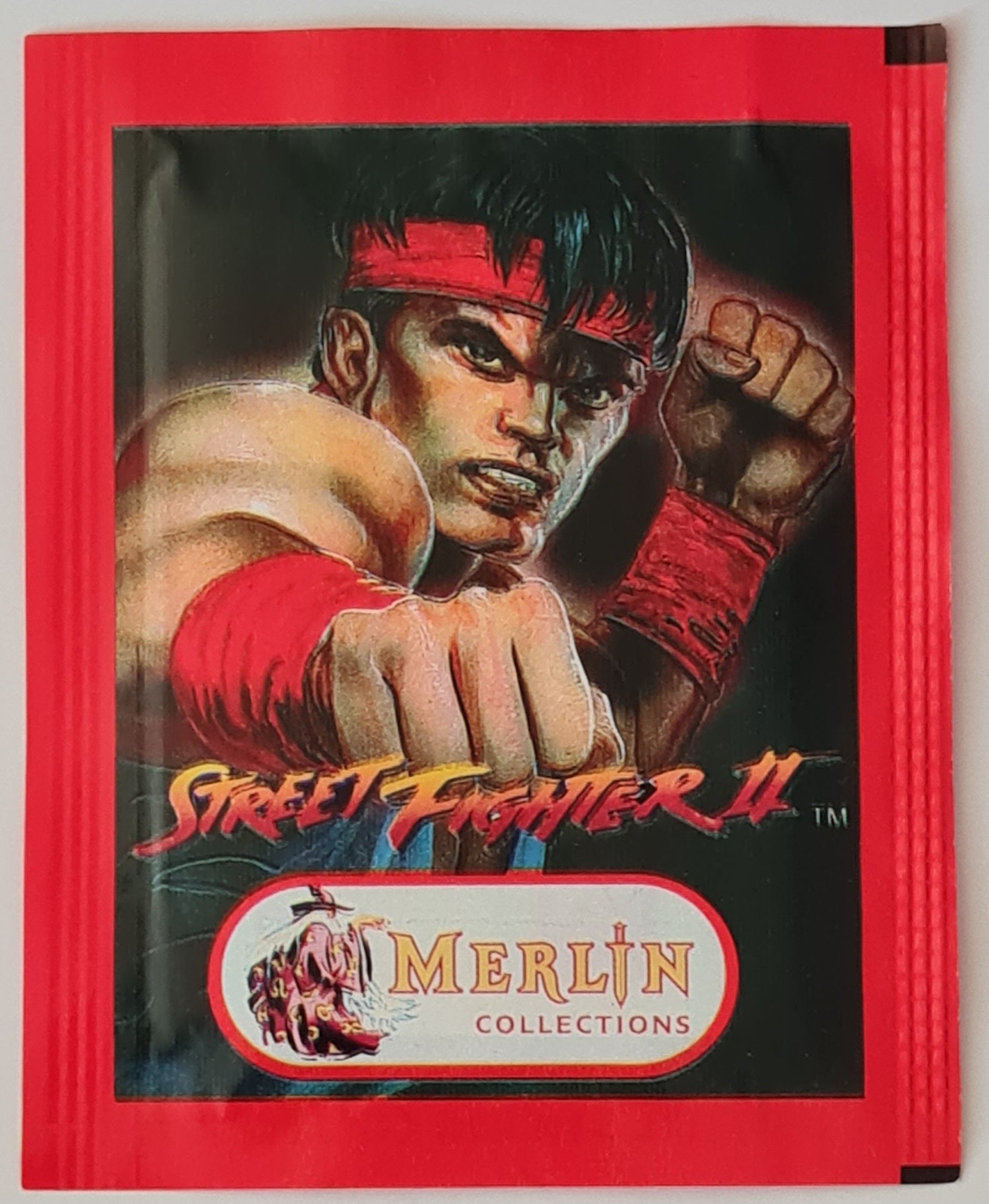 1992 Merlin Street Fighter II Sealed Sticker Pack