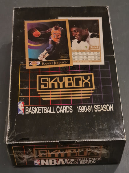 1990-91 Skybox NBA Basketball Series One Sealed Trading Card Box (Magic/Thomas Box Image)