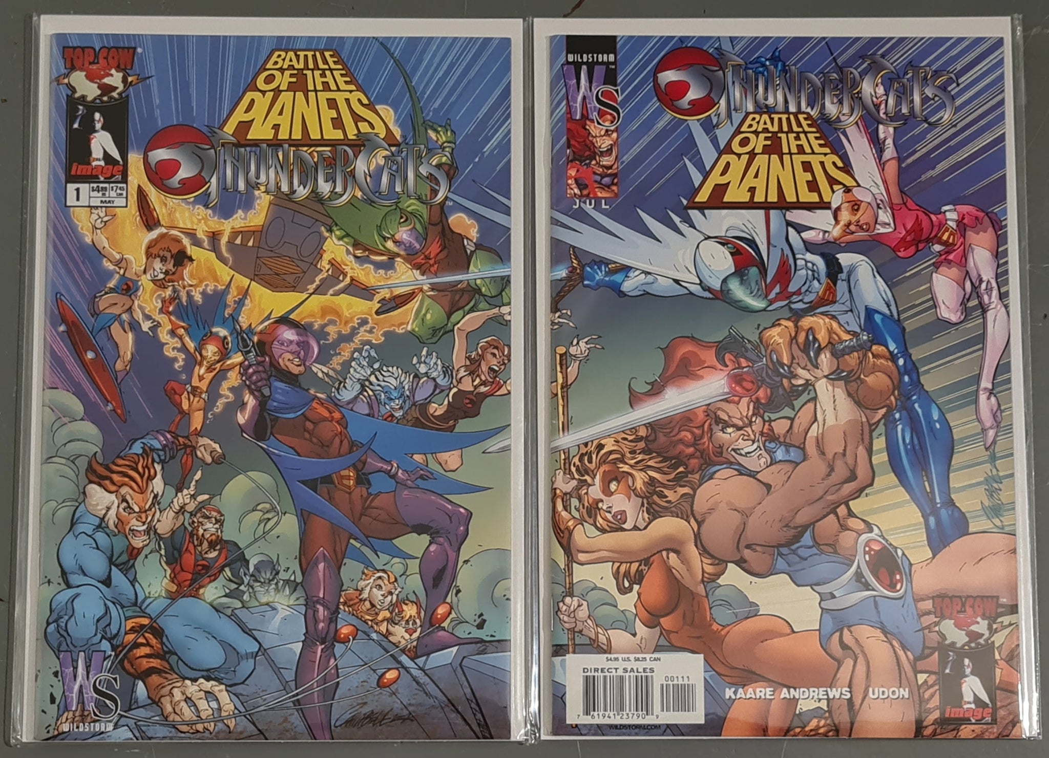 Battle of the Planets/Thundercats + Thundercats/Battle of the Planets #1 NM/MT (JS Campbell Connecting Variant Cover Set)