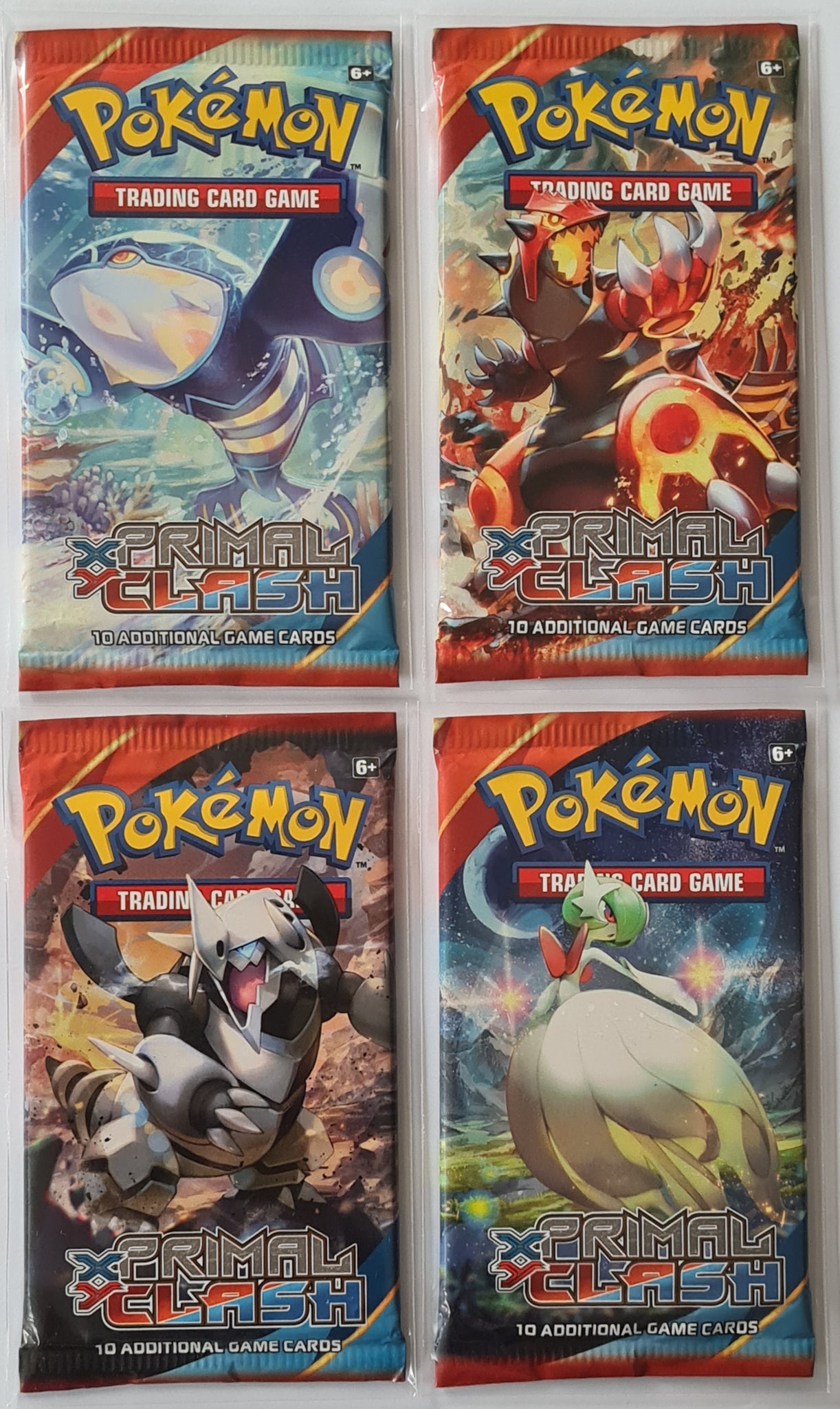 Pokemon XY Primal Clash Sealed (4) Booster Pack Art Set