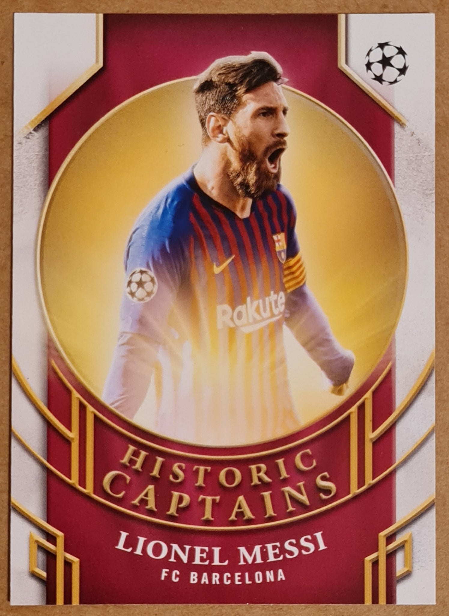 2024-25 Topps UEFA Club Competitions Flagship Edition Historic Captains Lionel Messi #HC-4 Trading Card
