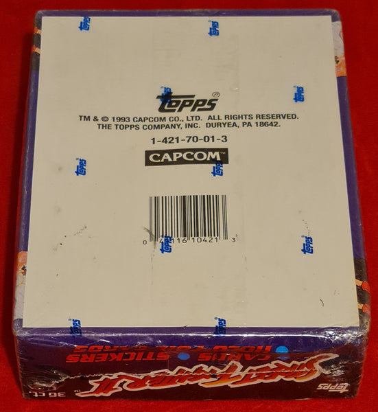 1993 Topps Street Fighter II Trading Cards Sealed Cello Pack