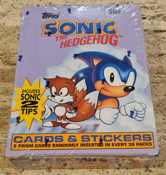 1993 Topps Sonic the Hedgehog Trading Cards Sealed Cello Pack