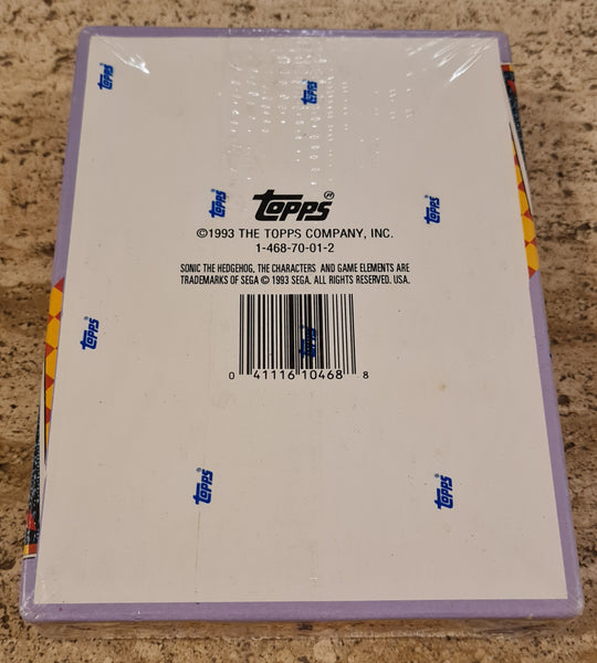 1993 Topps Sonic the Hedgehog Trading Cards Sealed Cello Pack