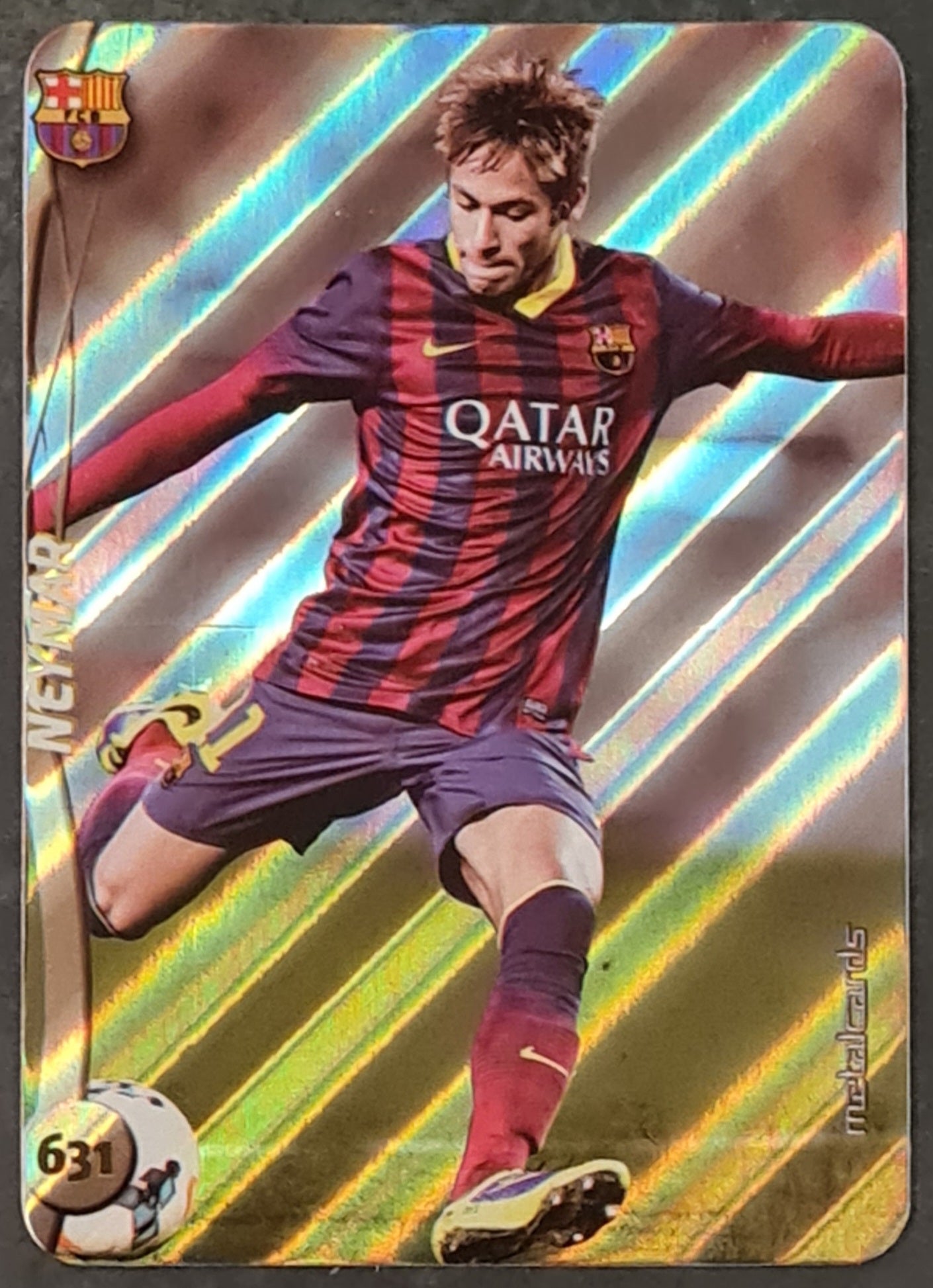2014-15 Mundicromo Las Fichas Quiz de La Liga Neymar #631 Bright Refractor Trading Card
