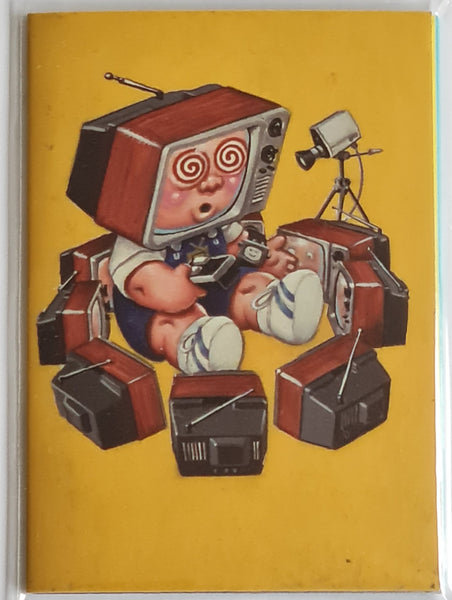 Garbage Pail Kids Kids at Play Gavin Williams Original Full Color 1/1 'Triptych' Artist Sketch Card