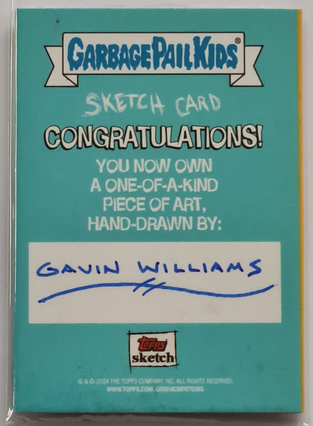 Garbage Pail Kids Kids at Play Gavin Williams Original Full Color 1/1 'Triptych' Artist Sketch Card