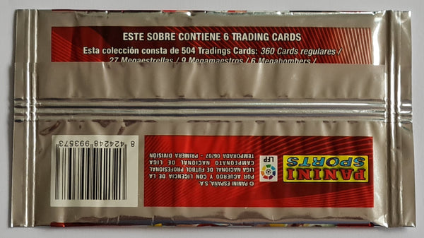 2006-2007 Panini Megacracks Campeonato Nacional de Liga Sealed Trading Card Pack