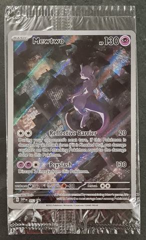 Pokemon Scarlet and Violet 151 Mewtwo SVP #052 Sealed Black Star Holo Promo Trading Card