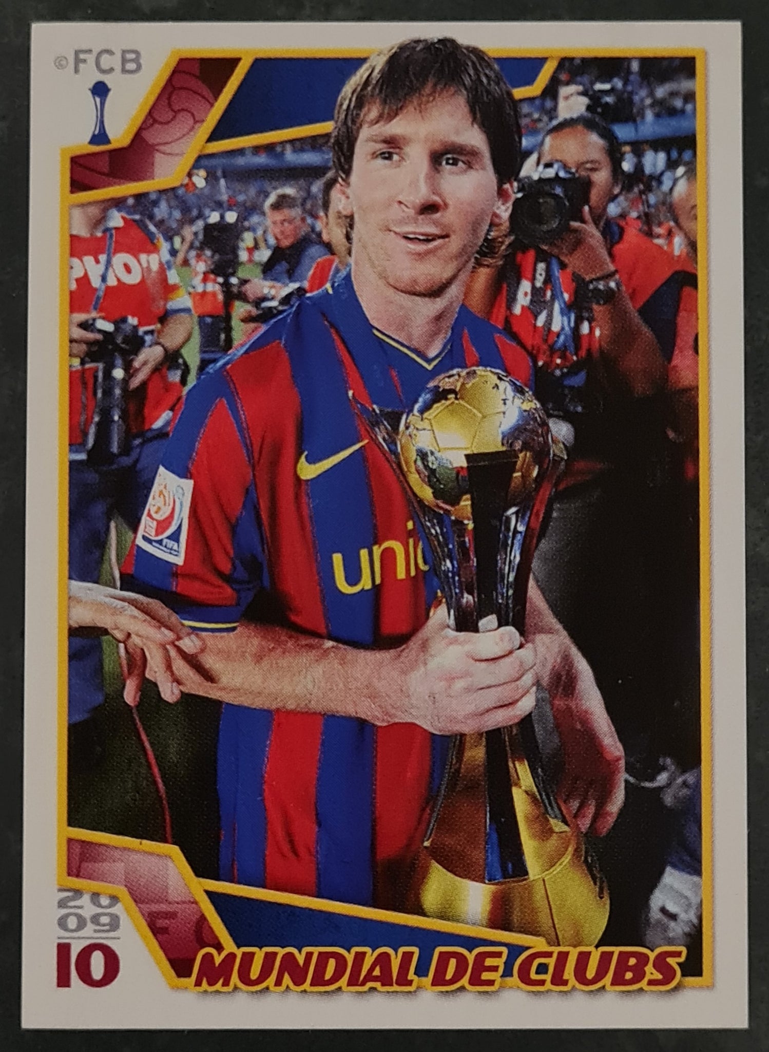2009-2010 Panini El Barca de Las Seis Copas Lionel Messi 'Mundial de Clubs' #32 Sticker