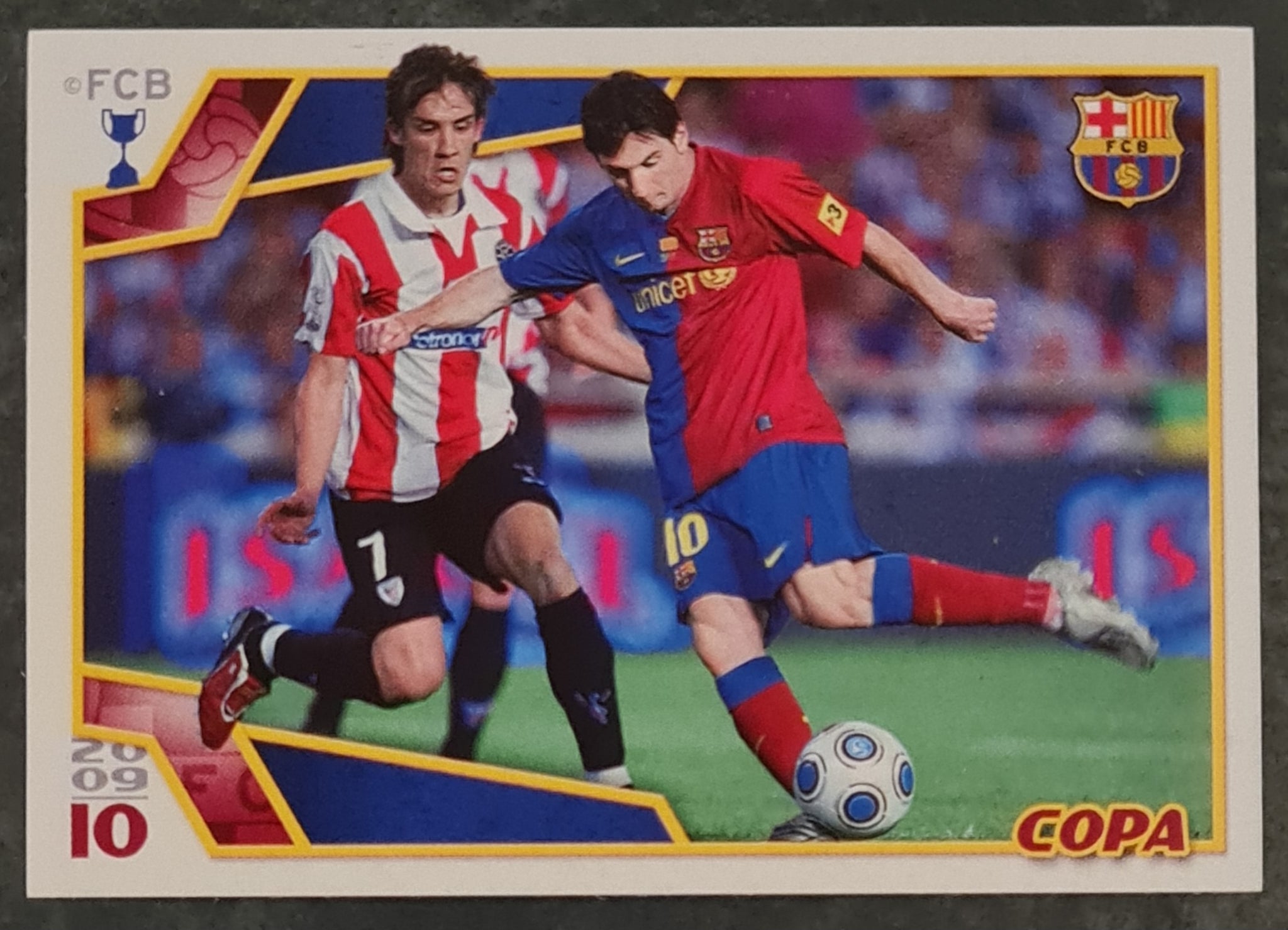 2009-2010 Panini El Barca de Las Seis Copas Lionel Messi 'Copa' #4 Sticker