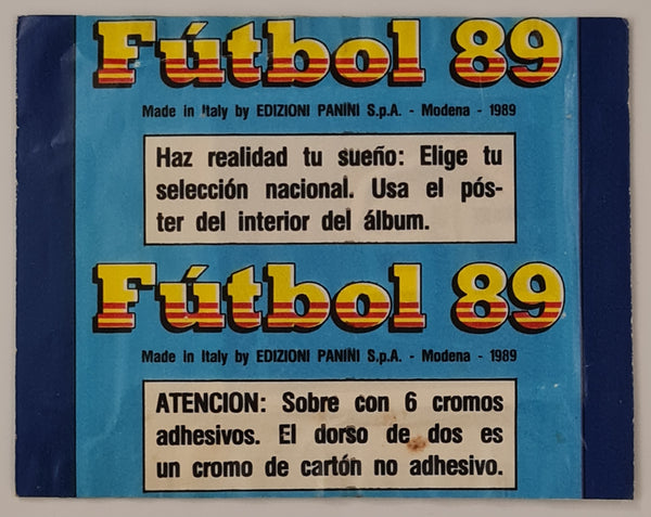 1989 Panini Fútbol 89 Sealed Sticker Pack