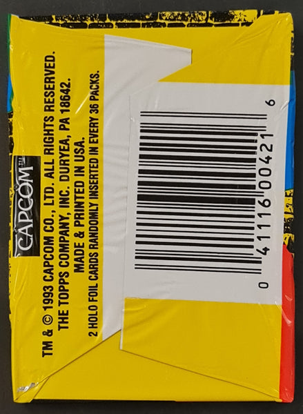 1993 Topps Street Fighter II Trading Cards Sealed Cello Pack