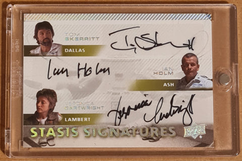 2017 Upper Deck Alien Stasis Signatures #SST1 Skerritt/Holm/Cartwright Triple Autograph Trading Card Insert Set