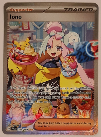 Pokemon Scarlet and Violet Paldea Evolved Iono #269/193 Special Illustration Rare Holo Trading Card