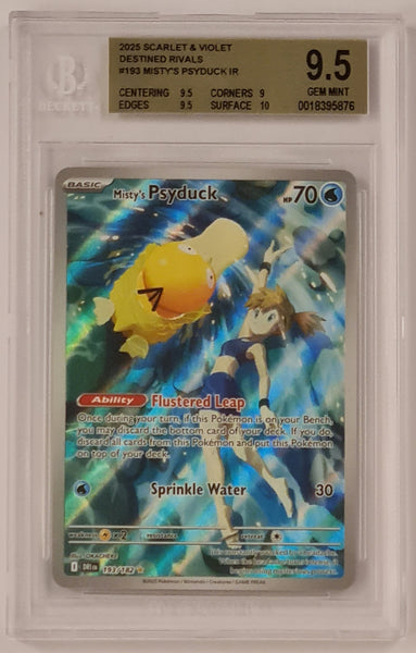 Pokemon Scarlet and Violet Destined Rivals Misty's Psyduck #193/182 BGS Gem Mint 9.5 Illustration Rare Holo Trading Card