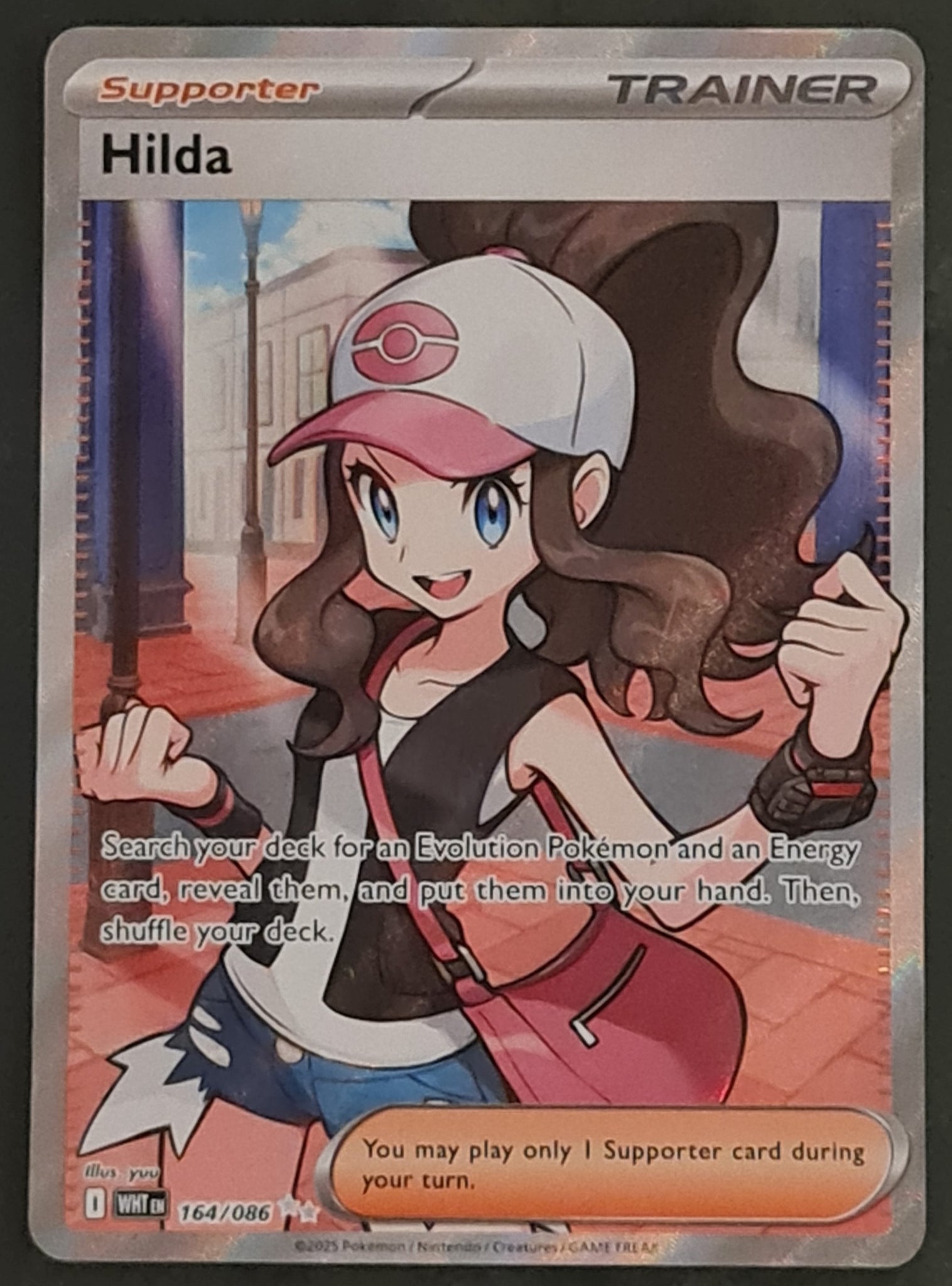Pokemon Scarlet and Violet White Flare Hilda #164/086 Ultra Rare Holo Trading Card