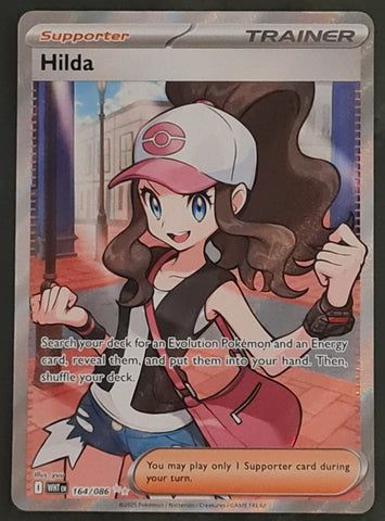 Pokemon Scarlet and Violet White Flare Hilda #164/086 Ultra Rare Holo Trading Card
