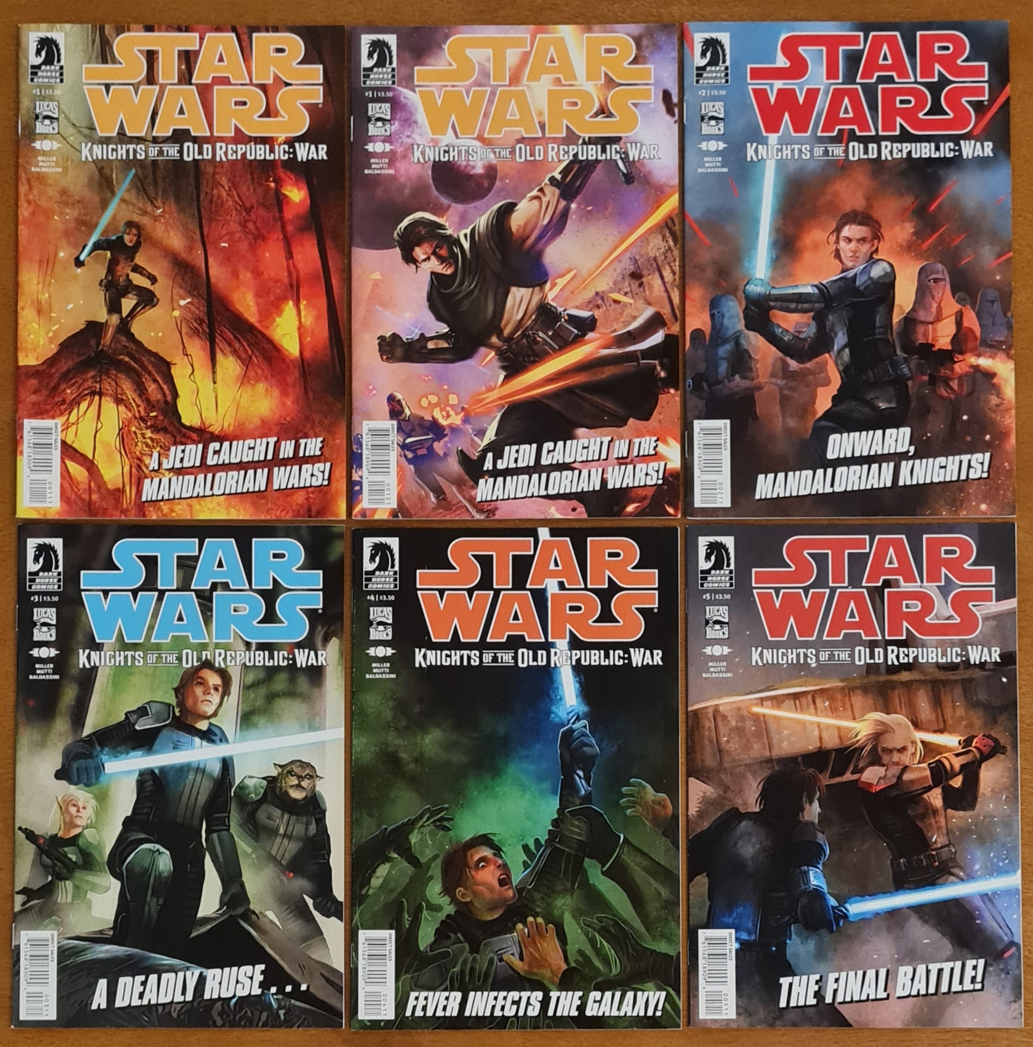 Star Wars Knights of the Old Republic: War #1-5 NM- Complete Set (w/ #1 Variant)
