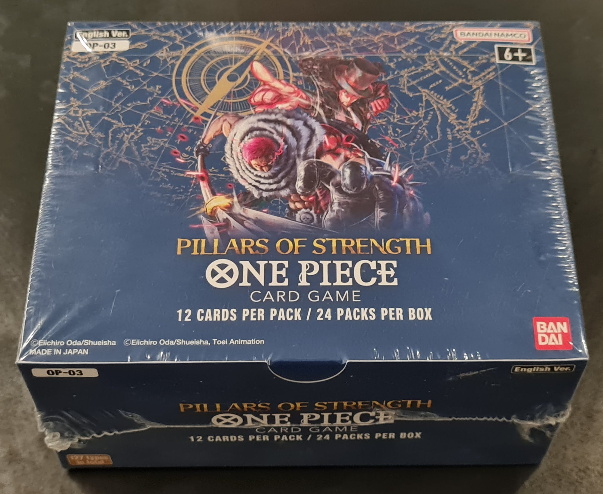 Caja de sobres sellada de cartas de One Piece OP-03 Pillars of Strength 