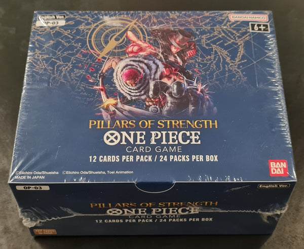 one piece card game pillars of strength booster box One Piece Card Game OP-03 Pillars of Strength Sealed Booster Box –  Rotterdam Comics