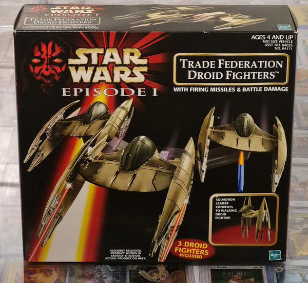 Star Wars Episode I - Trade Federation Droid Fighters with Firing Missiles and Battle Damage